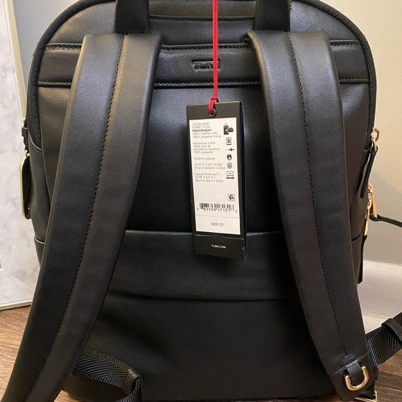 Tumi Holland Backpack | Black Leather Bag - Picture 4 of 7